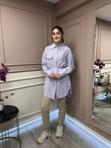 Hilay HLY0125Y108.001 Lila New Tera Gömlek