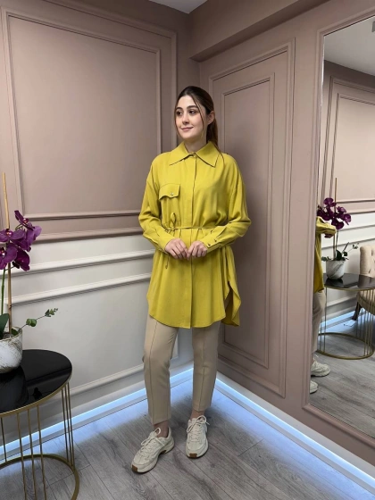 Hilay HLY0125Y108.001 Yağ Yeşili New Tera Gömlek