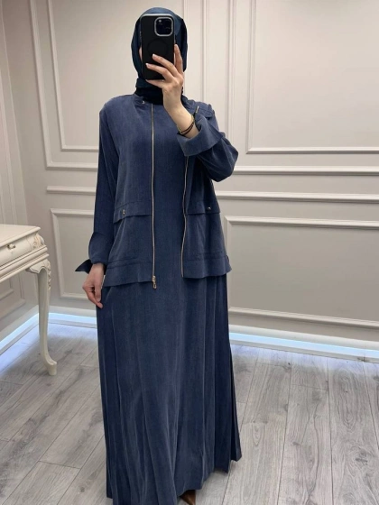Hilay HLY0126K101.058 Lacivert New Andela Ceketli Elbise