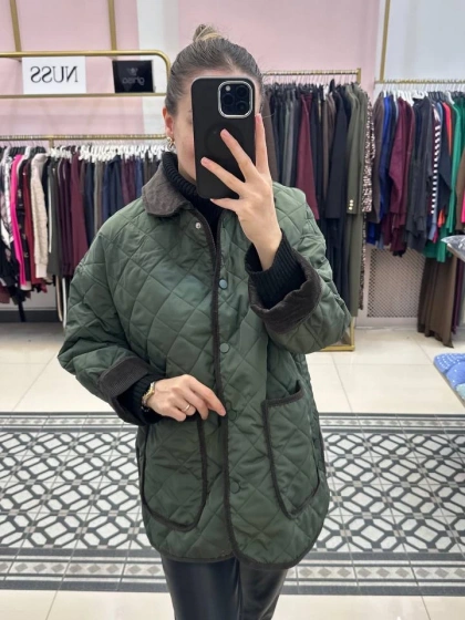 Hns Flow Kapitone Haki Ceket