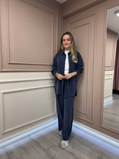 HNS HNS0004 Lacivert Cupro Takım