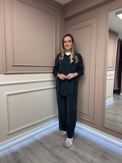 HNS HNS0004 Siyah Cupro Takım