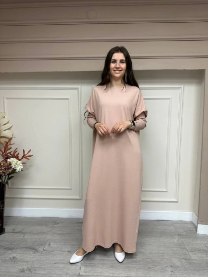 İnvee 5747 Somon Triko Elbise