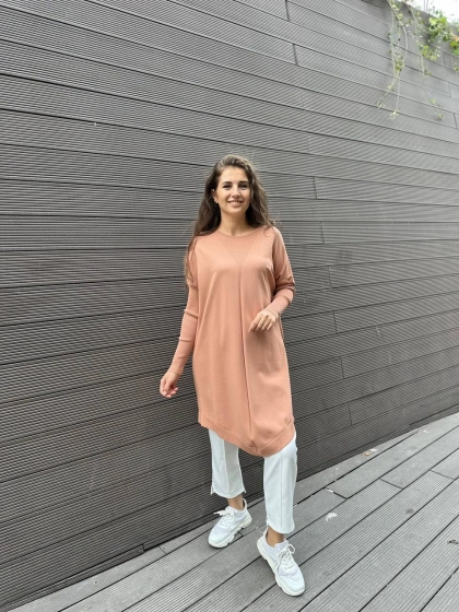 İnvee 6166 Soğan Kabuğu Uzun Triko