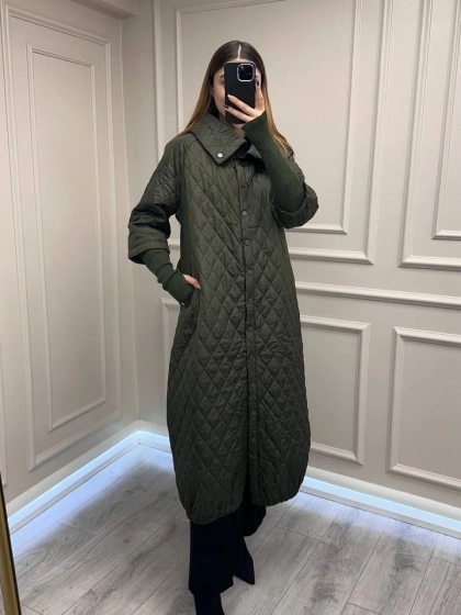 İnvee 6378 Haki Triko Eldivenli Uzun Mont