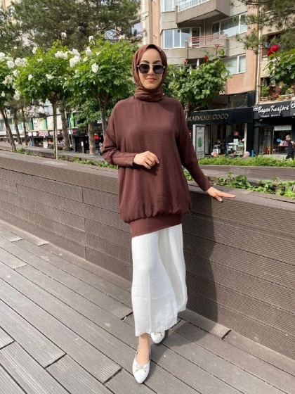 İnvee 6419 Kahve Caz Tunik