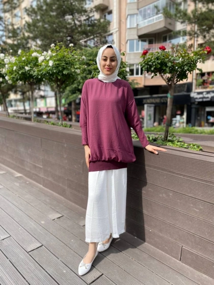 İnvee 6419 Menekşe Caz Tunik
