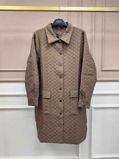 İnvee 6879 Vizon Kapitone Ara Boy Ceket