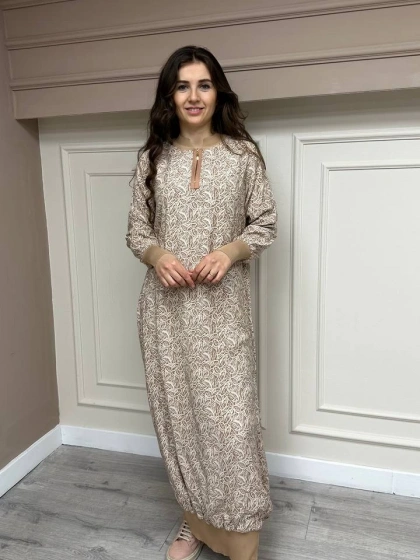 İnvee 6892 Bej Elbise