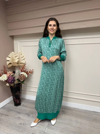 İnvee 6892 Yeşil Elbise