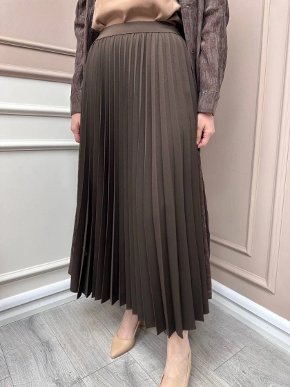 İnvee 6998 Kahve Pilise Etek