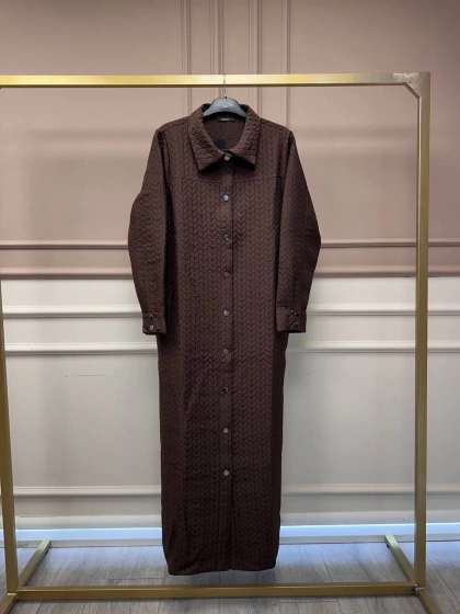 İnvee 7039 Kahve Çıtçıt Detaylı Kap