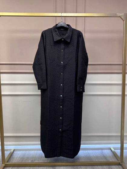 İnvee 7039 Siyah Çıtçıt Detaylı Kap