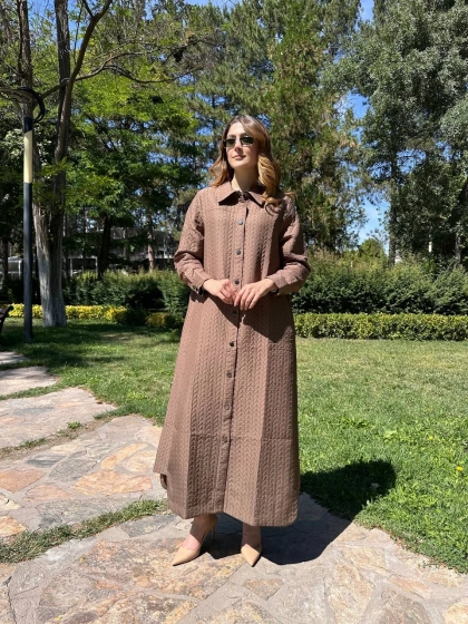 İnvee 7039 Vizon Çıtçıt Detaylı Kap