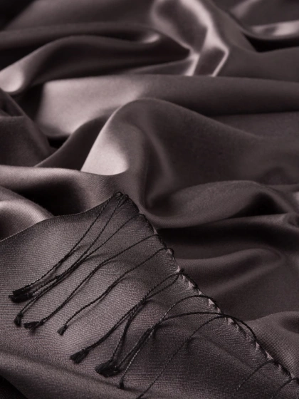 İpekevi 00927 Füme Çift Taraflı İpek Şal