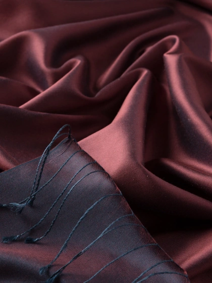 İpekevi 00927 Kiremit Çift Taraflı İpek Şal