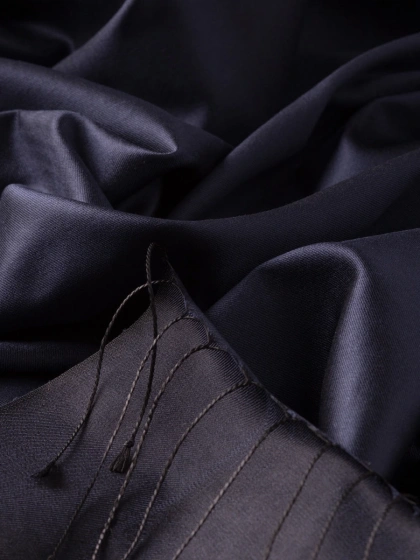 İpekevi 00927 Lacivert Çift Taraflı İpek Şal