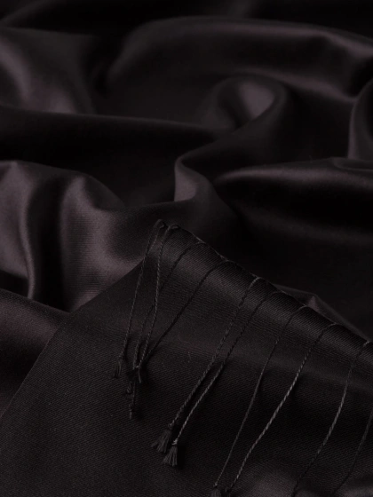 İpekevi 00927 Siyah Çift Taraflı İpek Şal