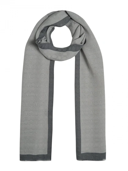 İpekevi 04356 Buz Beyazı Dört Mevsim Monogram Şal