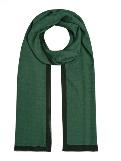 İpekevi 04356 Çam Yeşili Dört Mevsim Monogram Şal