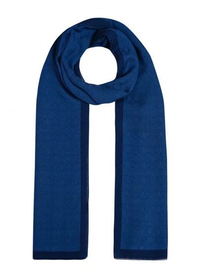 İpekevi 04356 Gece Mavisi Dört Mevsim Monogram Şal