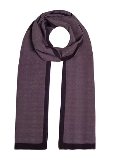 İpekevi 04356 İncir Moru Dört Mevsim Monogram Şal