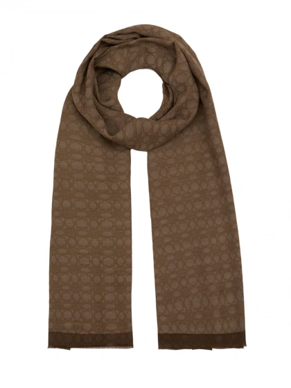 İpekevi 04356 Koyu Vizon Dört Mevsim Monogram Şal