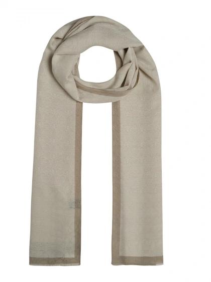 İpekevi 04356 Kum Beyazı Dört Mevsim Monogram Şal