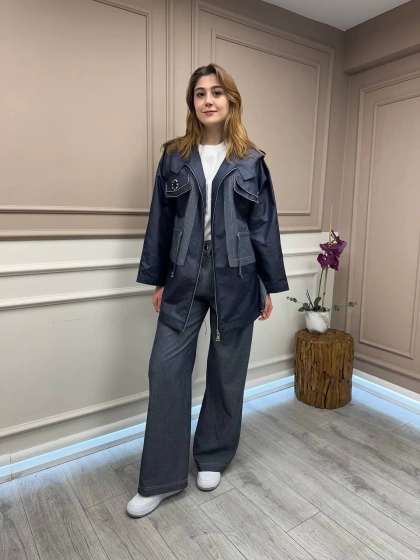 Lisa Exclusive 5067 Lacivert Kot İkili Takım