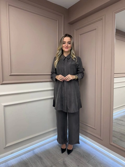 Lissmore 5919 Kahve Kol Detaylı Takım