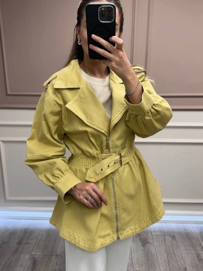 Magazin 7306 Sarı Kot Ceket