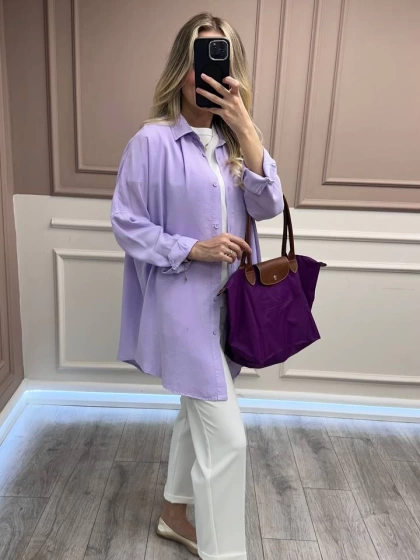 Magazin 7351 Lila Tensel Gömlek
