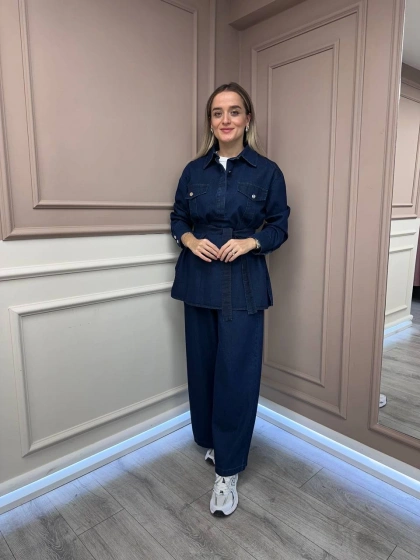 Magazin 7385 Lacivert Pantolonlu Kot Takım