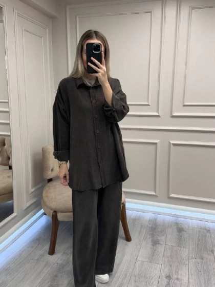 Magazin 7415 Kahve Tensel Kot Takım