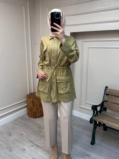 Magazin 7482 Yeşil Tensel Ceket