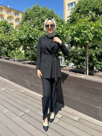 Matex 24Y01147371 Siyah Ceket Pantolon Takım