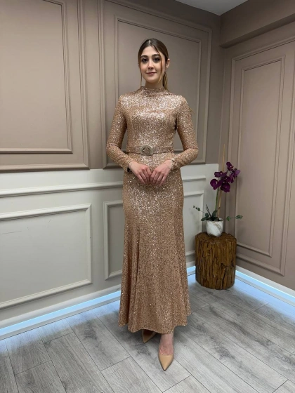 Matex 24Y01167226 Bej Payet Elbise