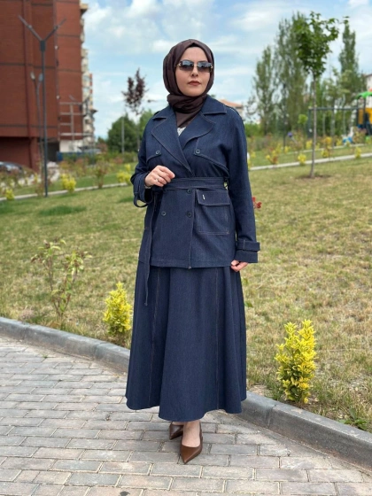 Miss Dalida T26Y2000 Lacivert Denim Çan Etek