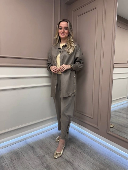 Missemramiss G4845 Vizon Keten Gömlek