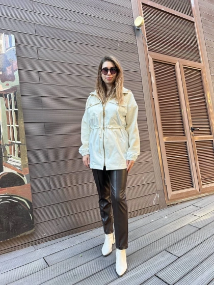 Missemramiss K4668 Ekru Chanel Garni Kap