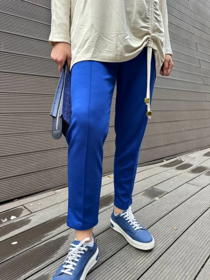 Missemramiss P4622 Saks Nervürlü Pantolon