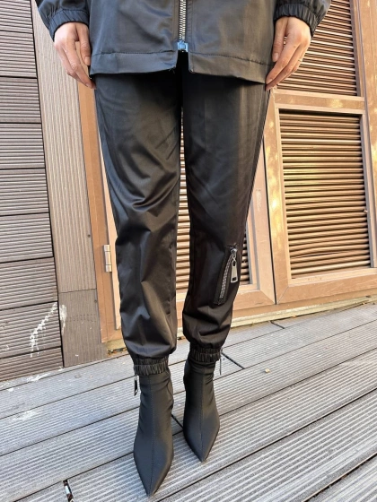 Missemramiss P4646 Siyah Fermuar Detaylı Pantolon