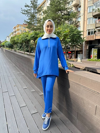 Missemramiss T4471 Saks Parlak Yaka Takım