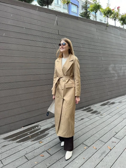 Missemramiss T4551 Camel Rosa Blazer Trençkot