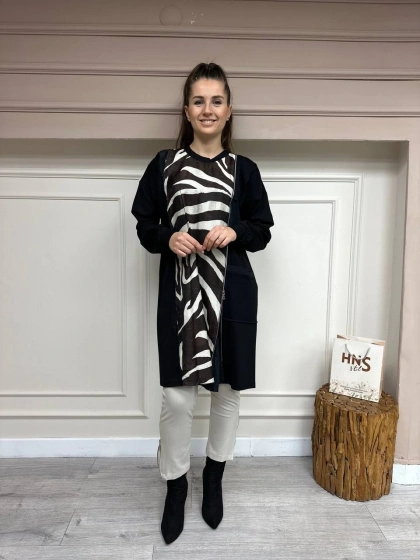 Misswhence 34101 Taş Fermuar Yırtmaç Detaylı Pantolon