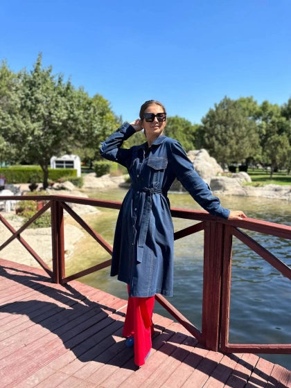 Misswhence 34105 Kırmızı Penye Pantolon