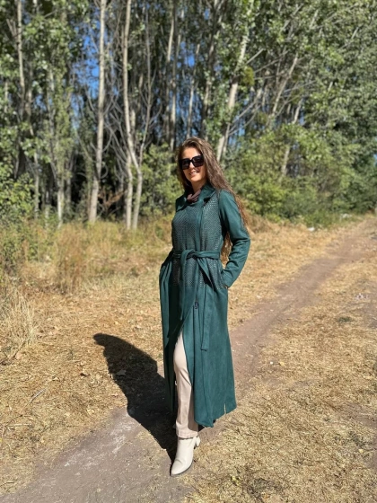 Misswhence 34520 Zümrüt Zımba Detaylı Kap