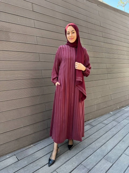 Misswhence 35504 Mürdüm Şallı İpek Kap