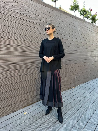 Misswhence 36022 Siyah Etekli İkili Takım