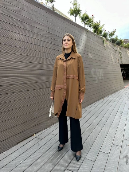 Misswhence 36412 Taba Çıtçıtlı Gömlek Kap